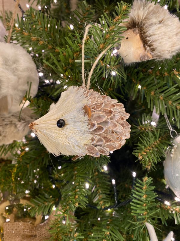 Natural Hedgehog on Clip 9 cm