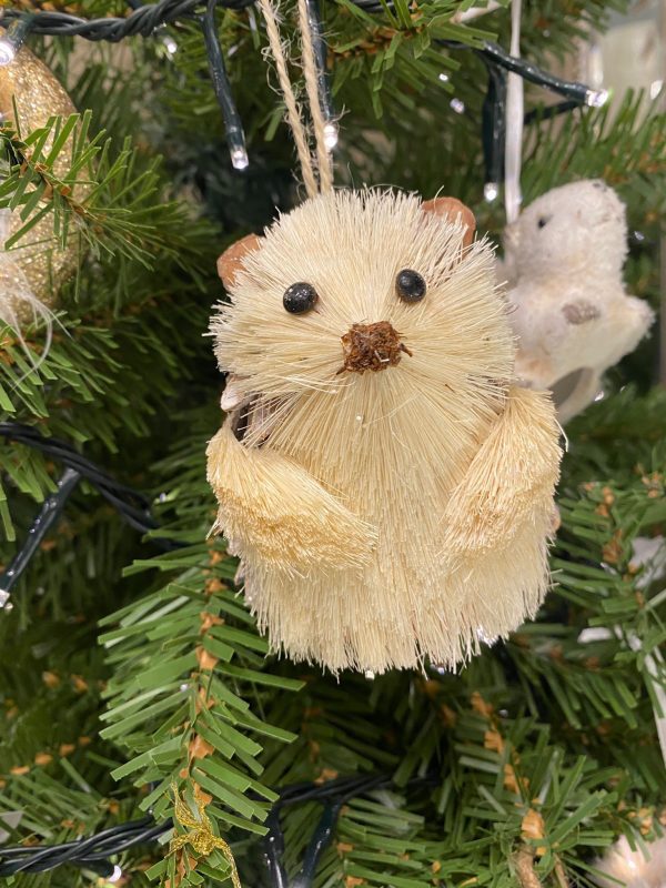 Natural Hedgehog Standing Up 9 cm