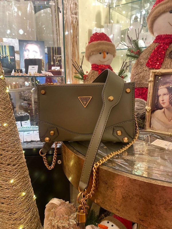 GUESS Amantea Crossbody Top Zip Olive