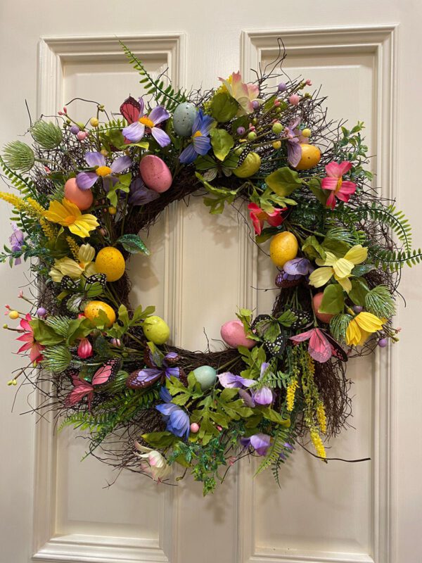 Butterfly & Egg Wreath 60cm