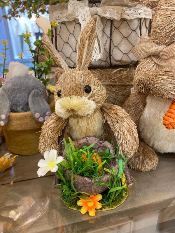 Furever Bunny with Fllowers & Egg in Cart