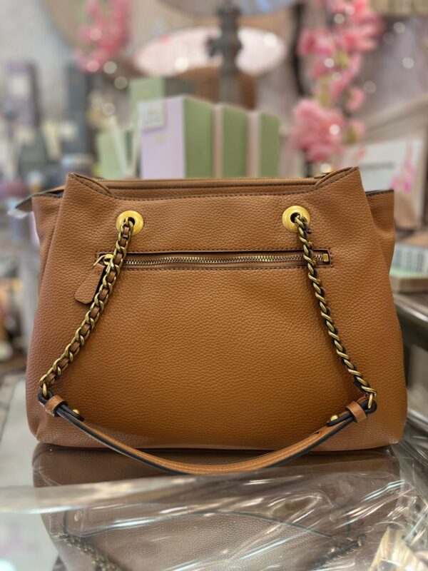 GUESS Becci Girlfriend Shoulder Satchel Cognac - Image 3