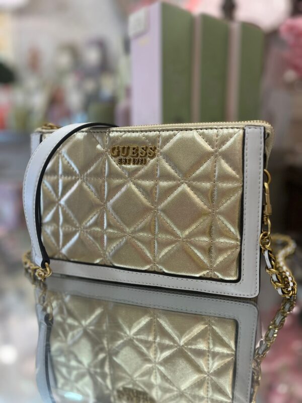 GUESS Abey Multi Compartment Crossbody Gold
