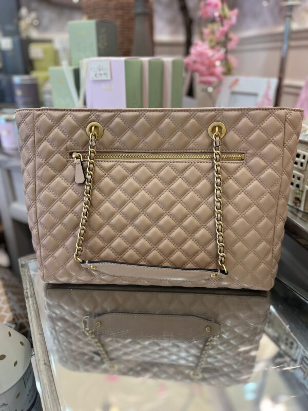 GUESS Giully Quilted Shopper Beige - Image 3