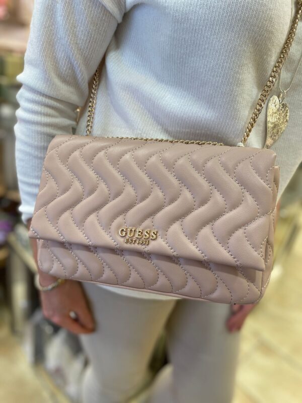 GUESS Eco Mai Convertible Crossbody Flap Rosewood - Image 2