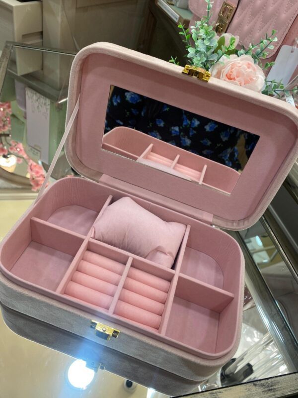 Amore Pink Velvet Jewlery Box "Mother of the Groom"