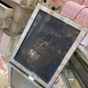 Elegance Metal  & Mother Of Pearl 6" X 8" Frame Gift Boxed