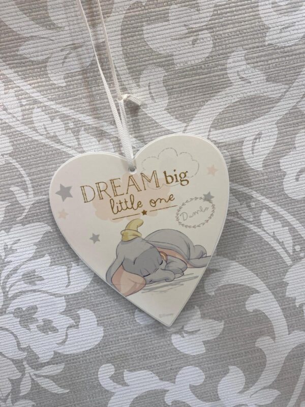 Disney Magical Beginnings Heart Plaque 'Dream Big'