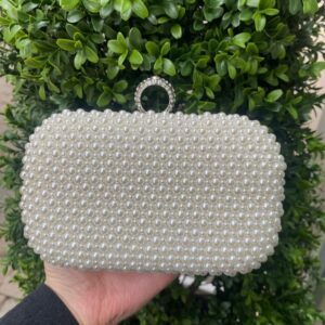 Symmetric Pearl Clutch Bag