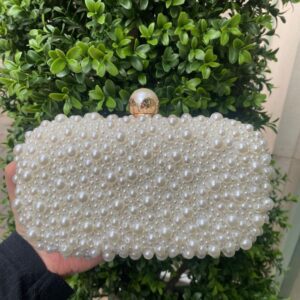 Asymmetric Pearl Clutch Bag