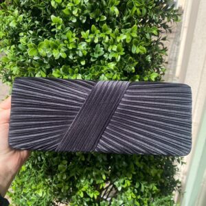 Ridged Clutch Bag Black