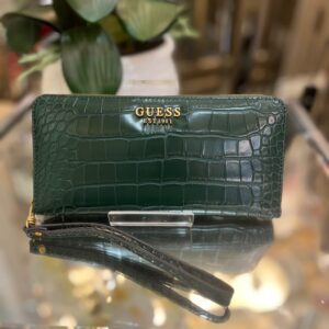 Guess Laurel Double Zip Organizer Wallet Forest