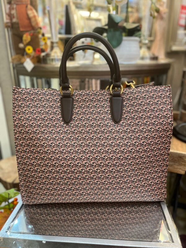 GUESS Rainee Tote Shopper Brown Logo / Rose - Image 2