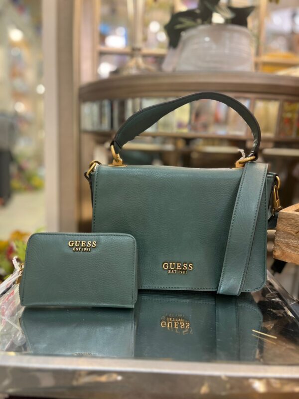 GUESS Arja SLG Medium Zip Around Forest - Image 3