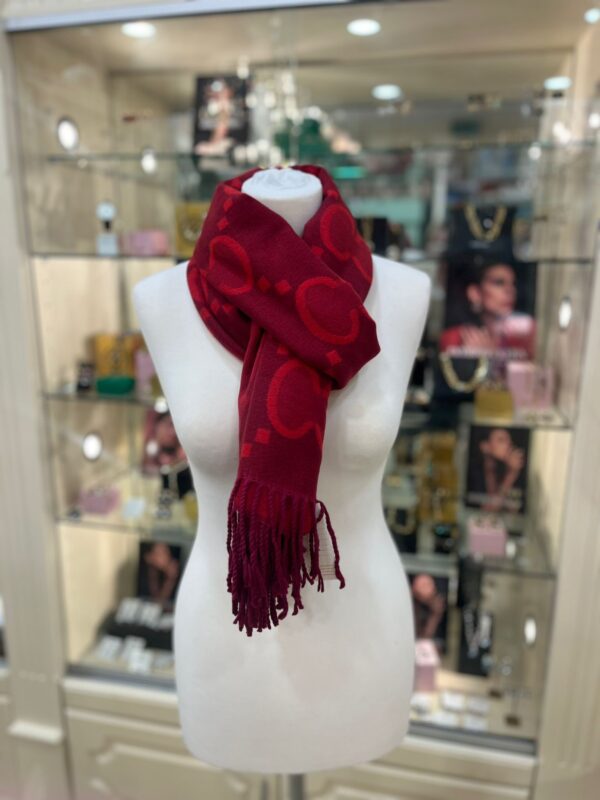 Cashmere Touch Reversible Scarf Red - Image 2
