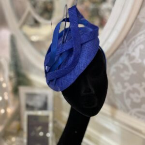 Sapphire Fascinator with Ribbon Knot