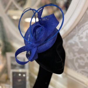 Sapphire Fascinator with Ribbon Knot