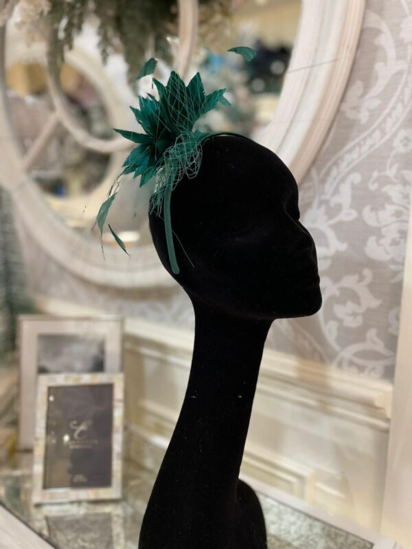 Forest Fascinator with Feather Flowers