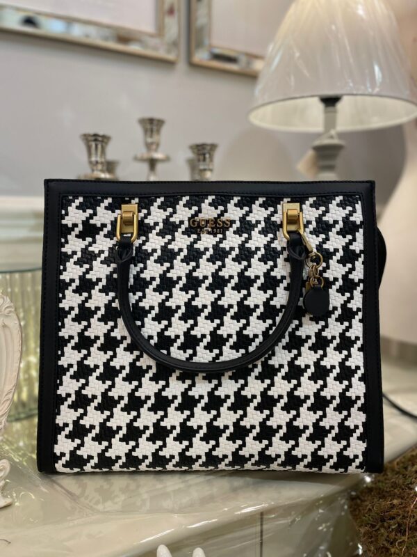 GUESS Abey Houndstooth Handbag
