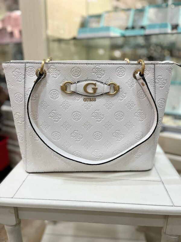GUESS Izzy Peony Tote White