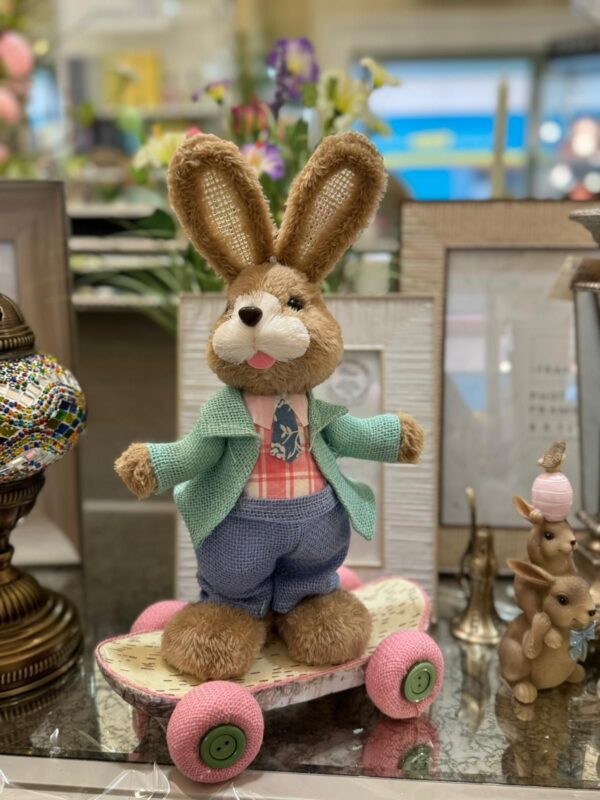 Springtime Bunny Boy on Skateboard