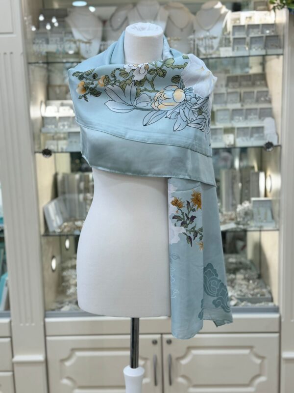 Silk Touch Scarf Azure - Image 3