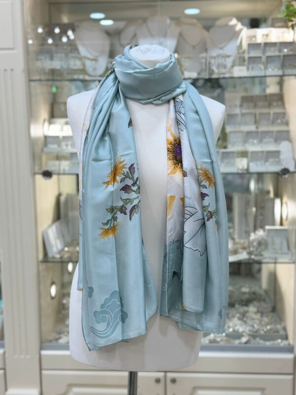 Silk Touch Scarf Azure