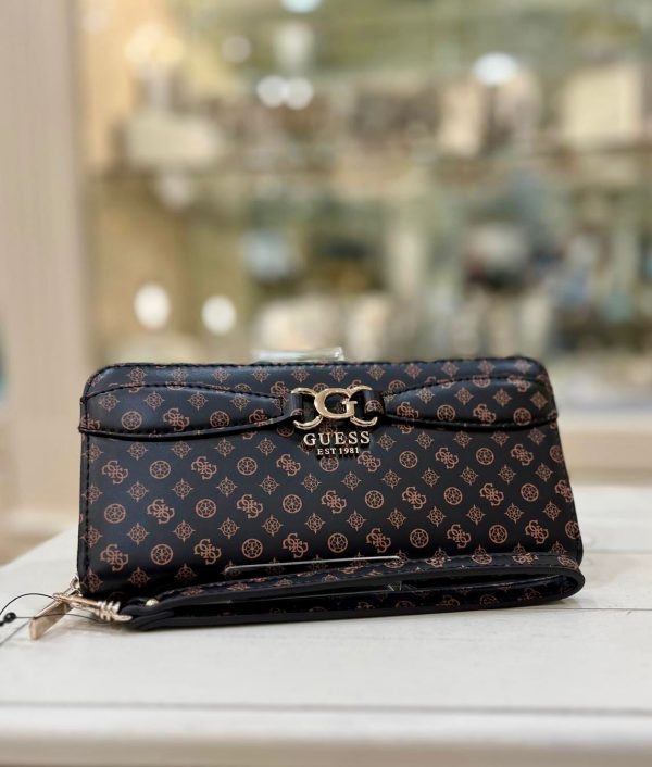 GUESS Arlena SLG Wallet Mocha Logo