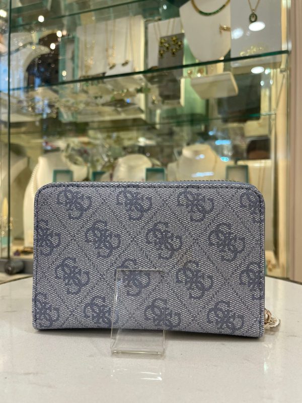 GUESS Laurel SLG Wallet Light Blue Logo - Image 2