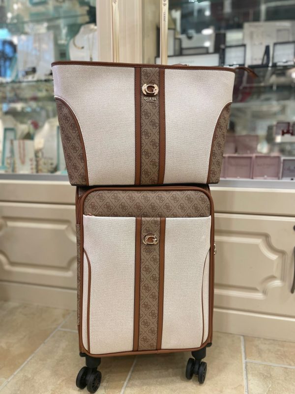 GUESS Kerima 4G Logo Trolley Brown - Image 3