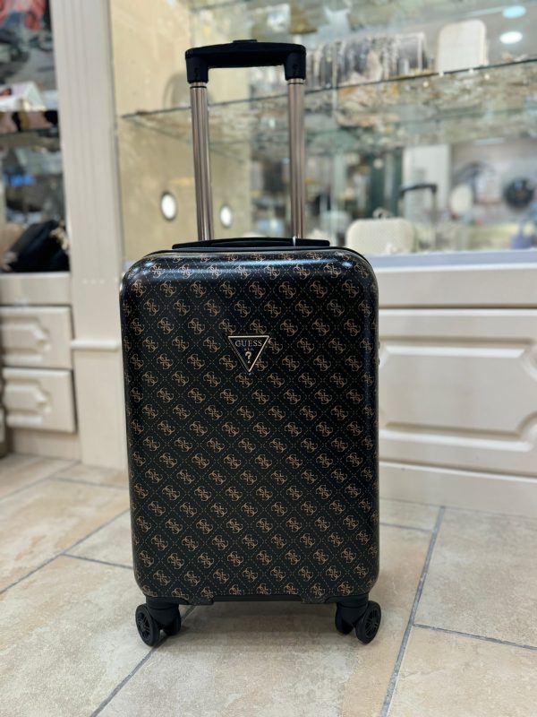 GUESS JESCO 18 in 8 Wheeler Trolley Black/Brown