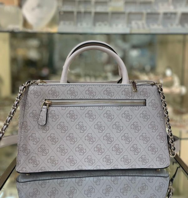 GUESS Eco Mietta Handbag Dove/Logo - Image 2