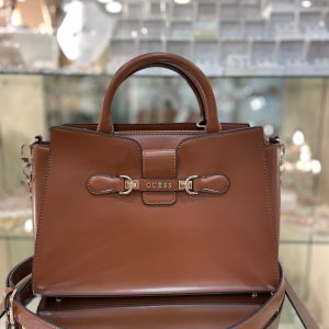 GUESS Nolana Girlfriend Tote Bag Cognac