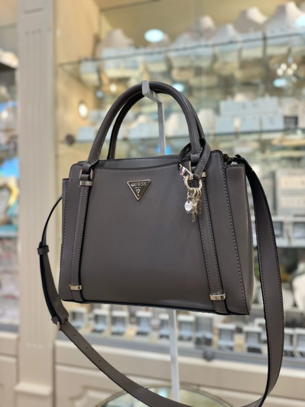 GUESS Daryna Satchel Dark Taupe