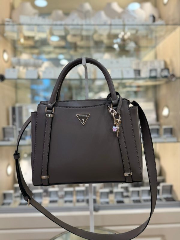 GUESS Daryna Satchel Dark Taupe - Image 2