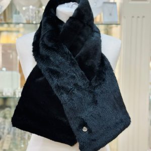 Guess Faux Fur Scarf Black