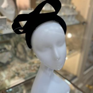 Black Thick Ribbon Fascinator