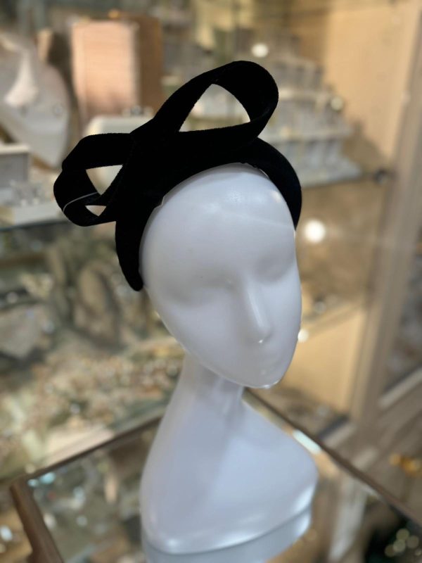Black Thick Ribbon Fascinator
