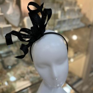 Black Ribbon Knot Fascinator