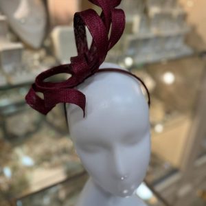 Cerise Ribbon Knot Fascinator