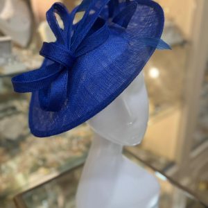 Sapphire Broad Fascinator with Ribbon Knot