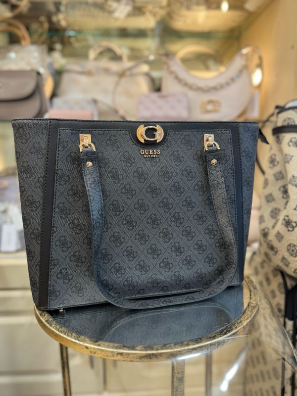 GUESS Orlina Logo Shopper Coal