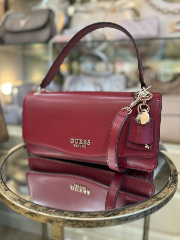 GUESS Eco Evaine Satchel Red