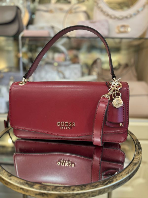 GUESS Eco Evaine Satchel Red - Image 2