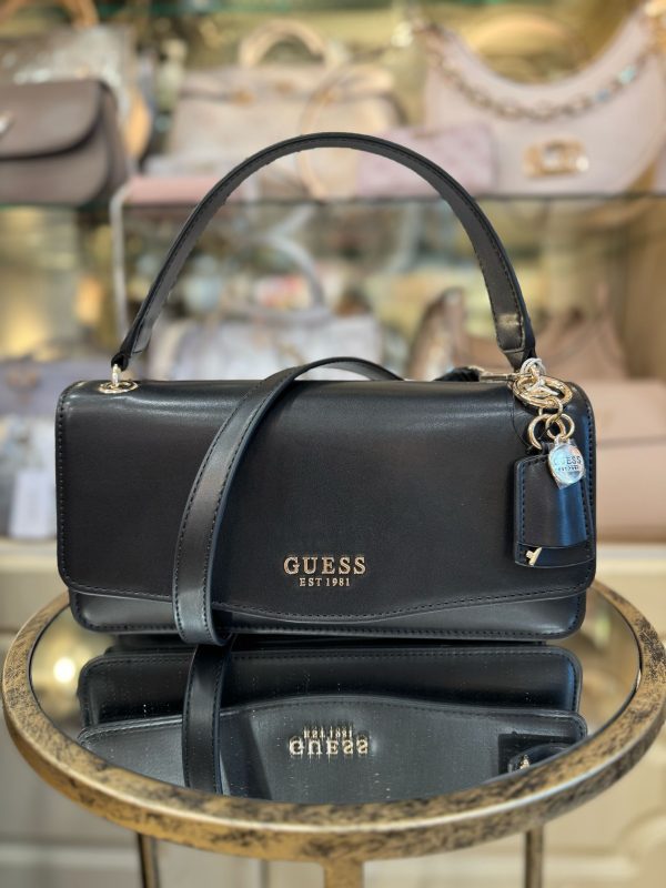 GUESS Eco Evaine Satchel Black - Image 3