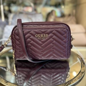 GUESS Anning Mini Crossbody Aubergine