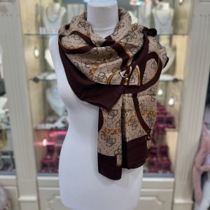 GUESS Chain Scarf Brown
