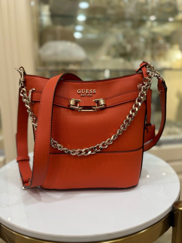 GUESS Silvye Tote Orange - Image 3