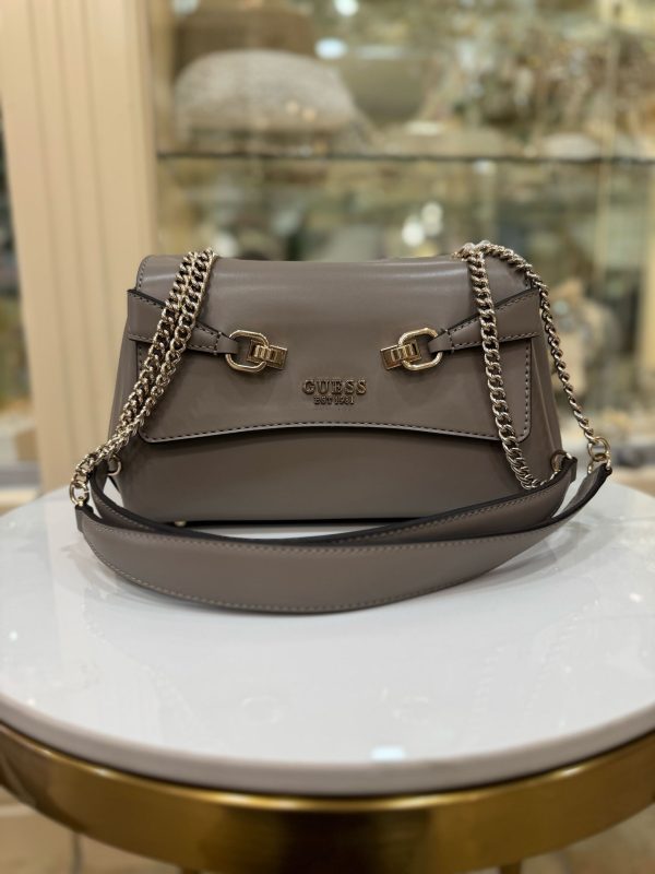 GUESS Lorelei Crossbody Bag Dark Taupe - Image 3