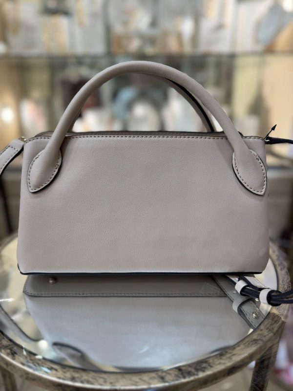 GUESS Zaria Girlfriend Floral Satchel Taupe - Image 3